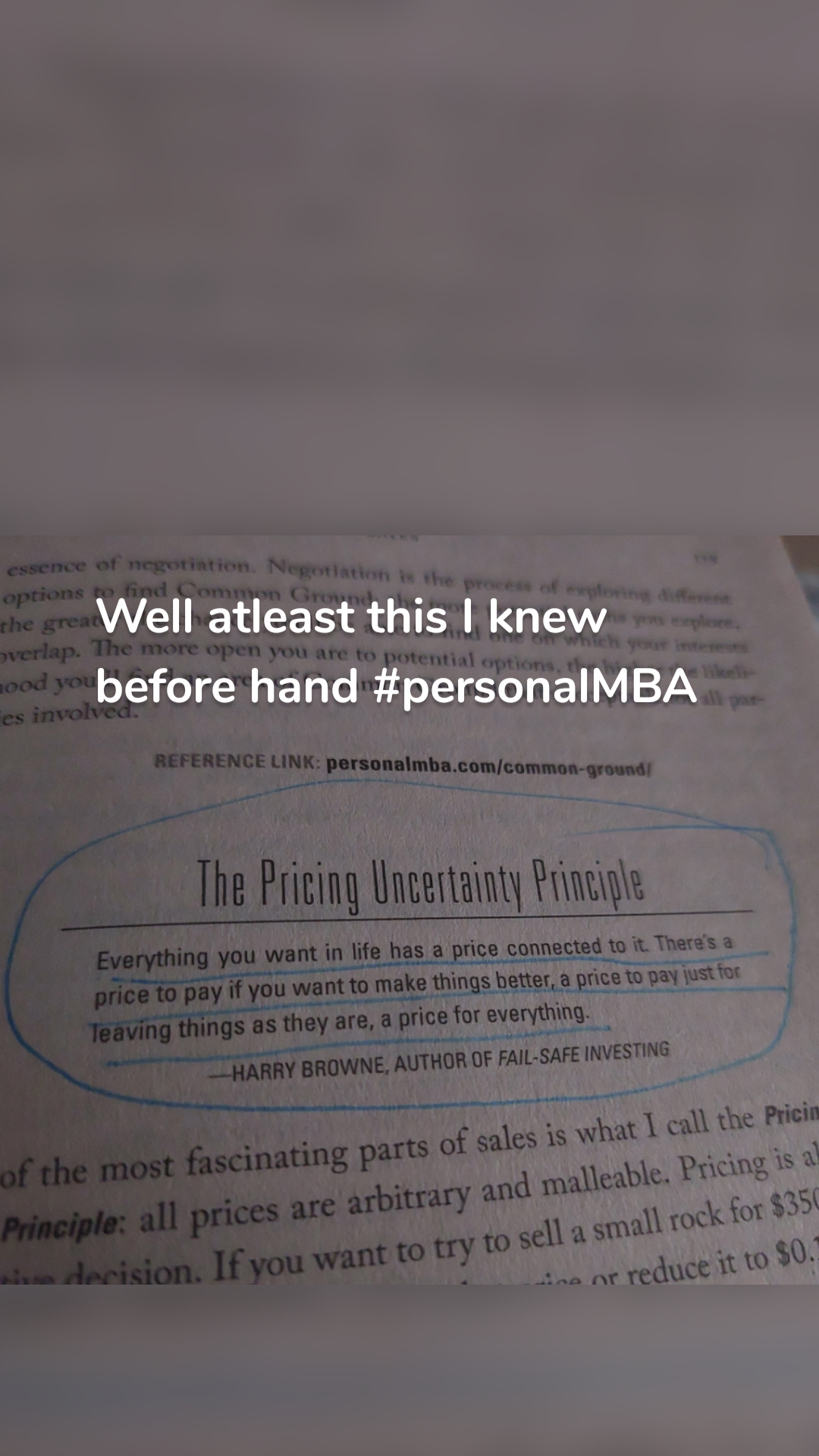 Well atleast this I knew before hand #personalMBA